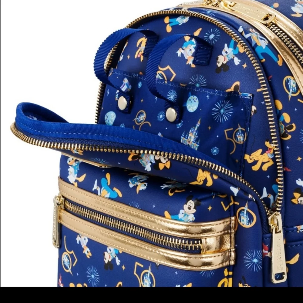 Mickey Mouse & Friends Loungefly Backpack Walt Disney World 50th Anniversary/ear - Picture 3 of 16